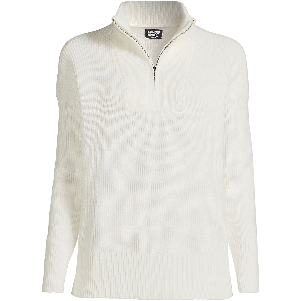 Women's Plus Size Drifter Cotton Quarter Zip Pullover Sweater