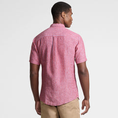 Men's Traditional Fit Short Sleeve Linen Shirt