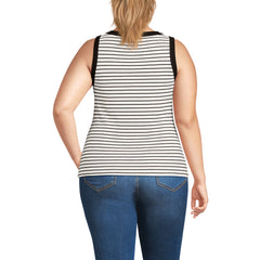 Women's Plus Size Drapey Rib Fitted Tank Top