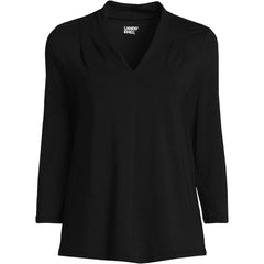 Women's 3/4 Sleeve Light Weight Jersey V-neck Top